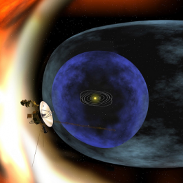 An artist’s impression of Voyager 2 reaching the edge of the heliosphere. Credit: Stocktrek Images/Getty Images