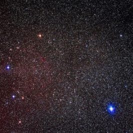 Comet against background of stars