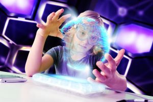 Child interaction with augmented reality