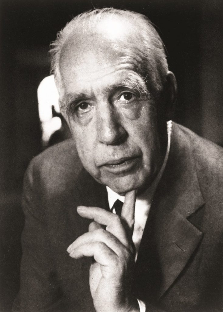 Photograph of Niels Bohr who proposed the current model of the atom in 1915.