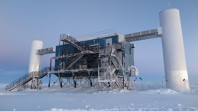 The IceCube observatory in Antarctica that detected the W boson