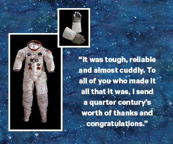 Neil Armstrong's spacesuit from his journey on Apollo 11